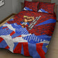 Haiti Flag Day Soul Of The Free L Union Fait La Force Quilt Bed Set Peace Dove And Power Fist Art With Hibiscus And Broken Chains