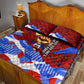 Haiti Flag Day Soul Of The Free L Union Fait La Force Quilt Bed Set Peace Dove And Power Fist Art With Hibiscus And Broken Chains