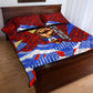 Haiti Flag Day Soul Of The Free L Union Fait La Force Quilt Bed Set Peace Dove And Power Fist Art With Hibiscus And Broken Chains