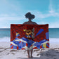 Haiti Flag Day Soul Of The Free L Union Fait La Force Sarong Peace Dove And Power Fist Art With Hibiscus And Broken Chains