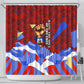 Haiti Flag Day Soul Of The Free L Union Fait La Force Shower Curtain Peace Dove And Power Fist Art With Hibiscus And Broken Chains