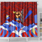 Haiti Flag Day Soul Of The Free L Union Fait La Force Shower Curtain Peace Dove And Power Fist Art With Hibiscus And Broken Chains