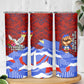 Haiti Flag Day Soul Of The Free L Union Fait La Force Skinny Tumbler Peace Dove And Power Fist Art With Hibiscus And Broken Chains