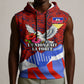 Haiti Flag Day Soul Of The Free L Union Fait La Force Sleeveless Hoodie Peace Dove And Power Fist Art With Hibiscus And Broken Chains