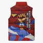 Haiti Flag Day Soul Of The Free L Union Fait La Force Sleeveless Puffer Jacket Peace Dove And Power Fist Art With Hibiscus And Broken Chains