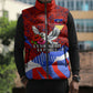 Haiti Flag Day Soul Of The Free L Union Fait La Force Sleeveless Puffer Jacket Peace Dove And Power Fist Art With Hibiscus And Broken Chains