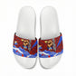 Haiti Flag Day Soul Of The Free L Union Fait La Force Slide Sandals Peace Dove And Power Fist Art With Hibiscus And Broken Chains