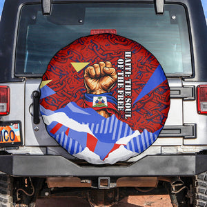Haiti Flag Day Soul Of The Free L Union Fait La Force Spare Tire Cover Peace Dove And Power Fist Art With Hibiscus And Broken Chains