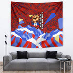 Haiti Flag Day Soul Of The Free L Union Fait La Force Tapestry Peace Dove And Power Fist Art With Hibiscus And Broken Chains