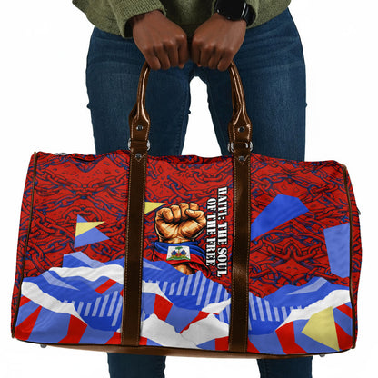 Haiti Flag Day Soul Of The Free L Union Fait La Force Travel Bag Peace Dove And Power Fist Art With Hibiscus And Broken Chains