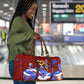 Haiti Flag Day Soul Of The Free L Union Fait La Force Travel Bag Peace Dove And Power Fist Art With Hibiscus And Broken Chains