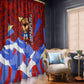 Haiti Flag Day Soul Of The Free L Union Fait La Force Window Curtain Peace Dove And Power Fist Art With Hibiscus And Broken Chains
