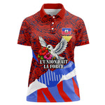 Haiti Flag Day Soul Of The Free L Union Fait La Force Women Polo Shirt Peace Dove And Power Fist Art With Hibiscus And Broken Chains