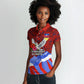 Haiti Flag Day Soul Of The Free L Union Fait La Force Women Polo Shirt Peace Dove And Power Fist Art With Hibiscus And Broken Chains