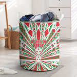 Burundi Pride Beat Of 1962 Independence Day Laundry Basket Traditional Karyenda Drummer Art With Flag Sunburst Design