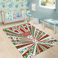 Burundi Pride Beat Of 1962 Independence Day Area Rug Traditional Karyenda Drummer Art With Flag Sunburst Design