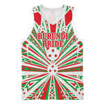 Burundi Pride Beat Of 1962 Independence Day Basketball Jersey Traditional Karyenda Drummer Art With Flag Sunburst Design