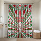 Burundi Pride Beat Of 1962 Independence Day Bathroom Set Traditional Karyenda Drummer Art With Flag Sunburst Design