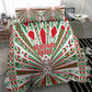 Burundi Pride Beat Of 1962 Independence Day Bedding Set Traditional Karyenda Drummer Art With Flag Sunburst Design