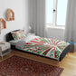 Burundi Pride Beat Of 1962 Independence Day Bedding Set Traditional Karyenda Drummer Art With Flag Sunburst Design