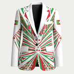 Burundi Pride Beat Of 1962 Independence Day Blazer Traditional Karyenda Drummer Art With Flag Sunburst Design