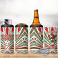 Burundi Pride Beat Of 1962 Independence Day 4 in 1 Can Cooler Tumbler Traditional Karyenda Drummer Art With Flag Sunburst Design