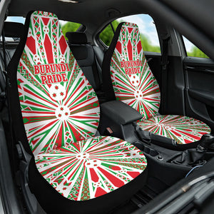 Burundi Pride Beat Of 1962 Independence Day Car Seat Cover Traditional Karyenda Drummer Art With Flag Sunburst Design