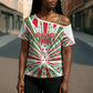 Burundi Pride Beat Of 1962 Independence Day Cross Shoulder Shirt Traditional Karyenda Drummer Art With Flag Sunburst Design
