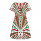 Burundi Pride Beat Of 1962 Independence Day Kid Short Sleeve Dress Traditional Karyenda Drummer Art With Flag Sunburst Design