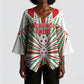 Burundi Pride Beat Of 1962 Independence Day Kimono Sleeve Blouse Traditional Karyenda Drummer Art With Flag Sunburst Design