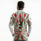 Burundi Pride Beat Of 1962 Independence Day Long Sleeve Polo Shirt Traditional Karyenda Drummer Art With Flag Sunburst Design