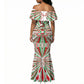 Burundi Pride Beat Of 1962 Independence Day Mermaid Dress Traditional Karyenda Drummer Art With Flag Sunburst Design