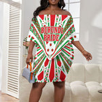 Burundi Pride Beat Of 1962 Independence Day Off Shoulder Short Dress Traditional Karyenda Drummer Art With Flag Sunburst Design