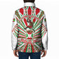 Burundi Pride Beat Of 1962 Independence Day Padded Jacket Traditional Karyenda Drummer Art With Flag Sunburst Design