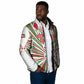Burundi Pride Beat Of 1962 Independence Day Padded Jacket Traditional Karyenda Drummer Art With Flag Sunburst Design