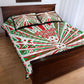 Burundi Pride Beat Of 1962 Independence Day Quilt Bed Set Traditional Karyenda Drummer Art With Flag Sunburst Design