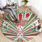 Burundi Pride Beat Of 1962 Independence Day Round Carpet Traditional Karyenda Drummer Art With Flag Sunburst Design