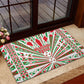 Burundi Pride Beat Of 1962 Independence Day Rubber Doormat Traditional Karyenda Drummer Art With Flag Sunburst Design
