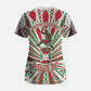 Burundi Pride Beat Of 1962 Independence Day Scrub Top Traditional Karyenda Drummer Art With Flag Sunburst Design