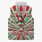 Burundi Pride Beat Of 1962 Independence Day Sleeveless Puffer Jacket Traditional Karyenda Drummer Art With Flag Sunburst Design