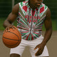 Burundi Pride Beat Of 1962 Independence Day Sleeveless Zip Hoodie Traditional Karyenda Drummer Art With Flag Sunburst Design