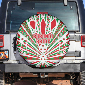 Burundi Pride Beat Of 1962 Independence Day Spare Tire Cover Traditional Karyenda Drummer Art With Flag Sunburst Design