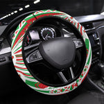 Burundi Pride Beat Of 1962 Independence Day Steering Wheel Cover Traditional Karyenda Drummer Art With Flag Sunburst Design
