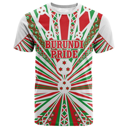 Burundi Pride Beat Of 1962 Independence Day T shirt Traditional Karyenda Drummer Art With Flag Sunburst Design