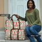 Burundi Pride Beat Of 1962 Independence Day Travel Bag Traditional Karyenda Drummer Art With Flag Sunburst Design