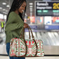 Burundi Pride Beat Of 1962 Independence Day Travel Bag Traditional Karyenda Drummer Art With Flag Sunburst Design