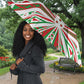 Burundi Pride Beat Of 1962 Independence Day Umbrella Traditional Karyenda Drummer Art With Flag Sunburst Design