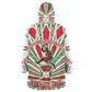Burundi Pride Beat Of 1962 Independence Day Wearable Blanket Hoodie Traditional Karyenda Drummer Art With Flag Sunburst Design