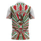 Burundi Pride Beat Of 1962 Independence Day Zipper Polo Shirt Traditional Karyenda Drummer Art With Flag Sunburst Design