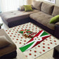 Burundi 1st July Independence Day Area Rug Patriotic Flag Portrait Art - Geometric Star Pattern